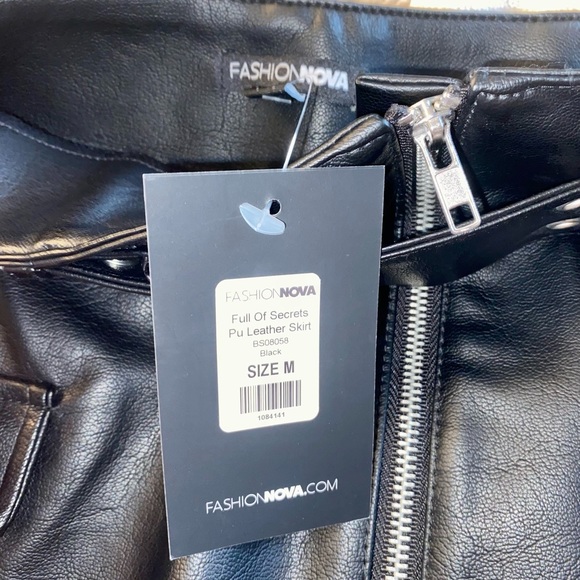 Fashion Nova Full of Secrets Pu Leather Skirt - Picture 3 of 4